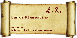 Lenkh Klementina névjegykártya